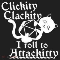 Clickity Clackity I Roll To Attackkitty Clickity Clackity Game Dice Golf Towel thumb 3