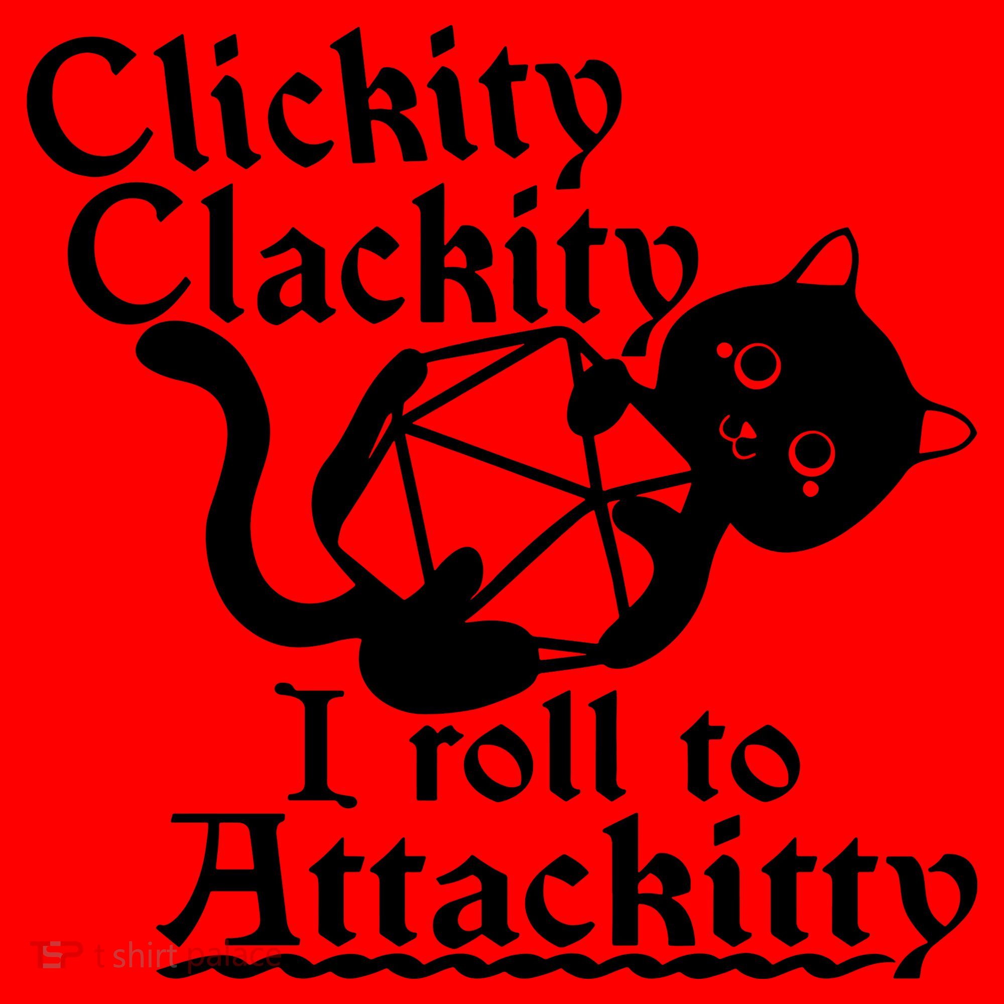Clickity Clackity I Roll To Attackkitty Clickity Clackity Game Dice Santa Hat