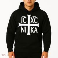 Cross Christian Icxc Nika Hoodie thumb 2