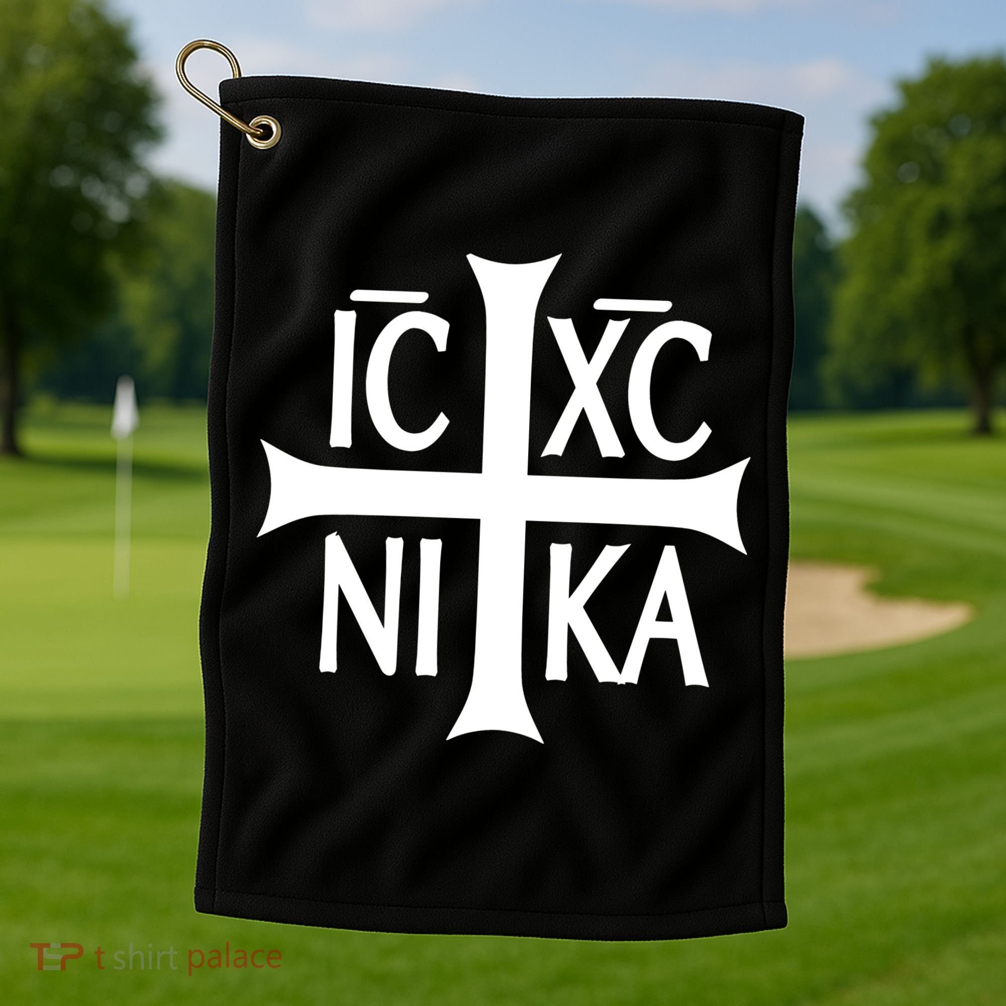 Cross Christian Icxc Nika Golf Towel