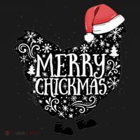 Christmas Chicken In Santa Hat Merry Chickmas Farmhouse Gift Women's Hoodie thumb 2
