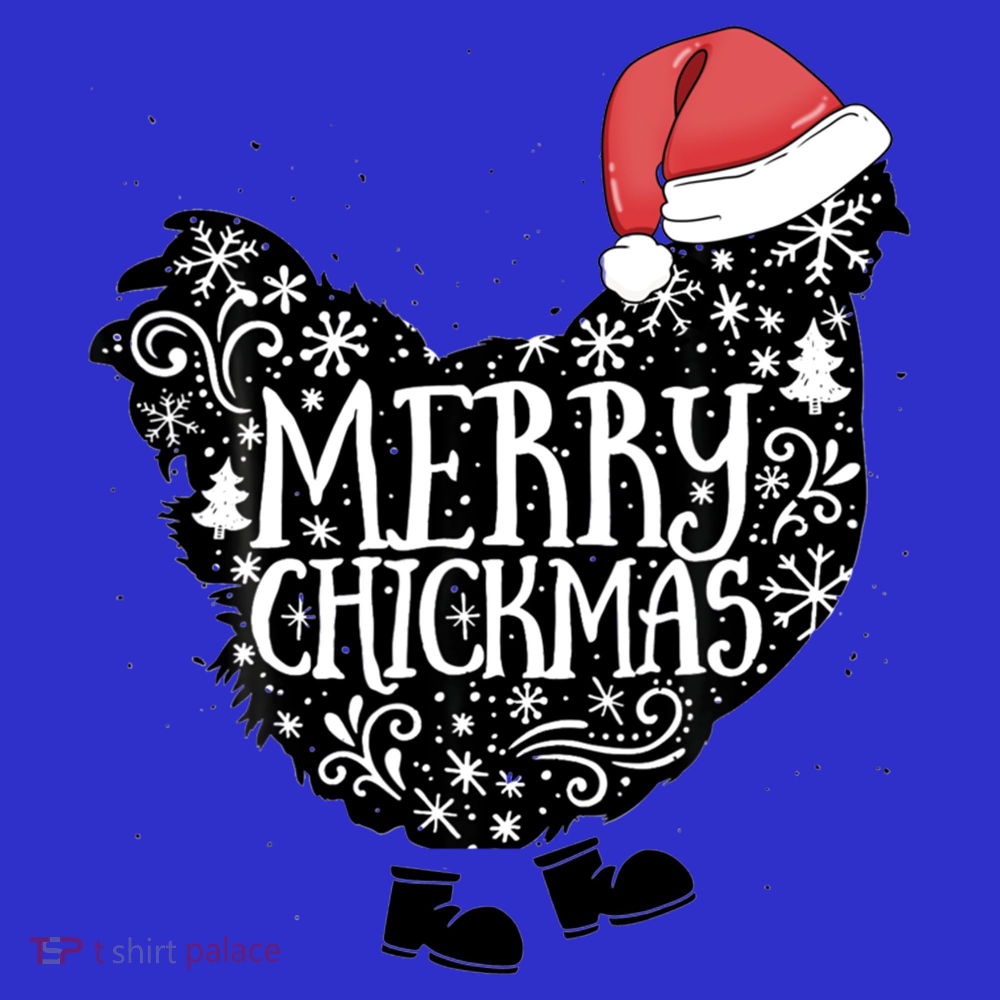 Christmas Chicken In Santa Hat Merry Chickmas Farmhouse Gift Polo