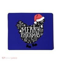Christmas Chicken In Santa Hat Merry Chickmas Farmhouse Gift Mousepad thumb 0