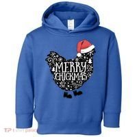 Christmas Chicken In Santa Hat Merry Chickmas Farmhouse Gift Toddler Hoodie thumb 0