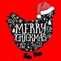 Christmas Chicken In Santa Hat Merry Chickmas Farmhouse Gift Santa Hat thumb 1