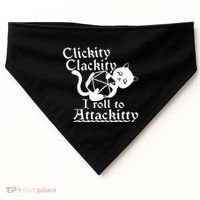 Clickity Clackity I Roll To Attackity Game Dice Attackitty USA-Made Doggie Bandana thumb 0