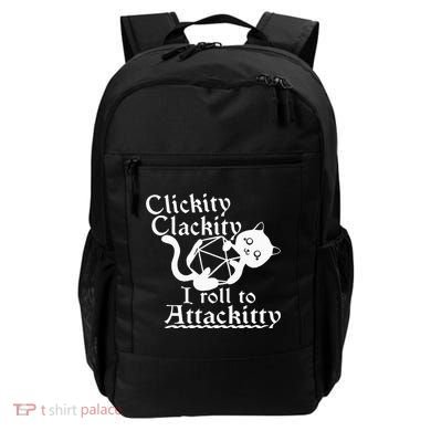 Clickity Clackity I Roll To Attackity Game Dice Attackitty Backpack