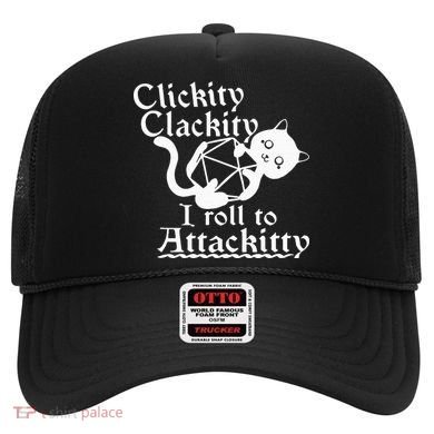 Clickity Clackity I Roll To Attackity Game Dice Attackitty Hat