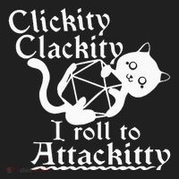 Clickity Clackity I Roll To Attackity Game Dice Attackitty Hat thumb 2