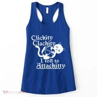 Clickity Clackity I Roll To Attackity Game Dice Attackitty Women's Tank Top thumb 0