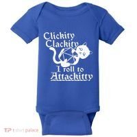 Clickity Clackity I Roll To Attackity Game Dice Attackitty Baby Bodysuit thumb 0