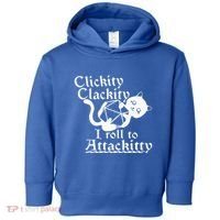 Clickity Clackity I Roll To Attackity Game Dice Attackitty Toddler Hoodie thumb 0
