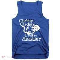 Clickity Clackity I Roll To Attackity Game Dice Attackitty Tank Top thumb 0