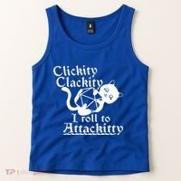 Clickity Clackity I Roll To Attackity Game Dice Attackitty Tank Top thumb 2