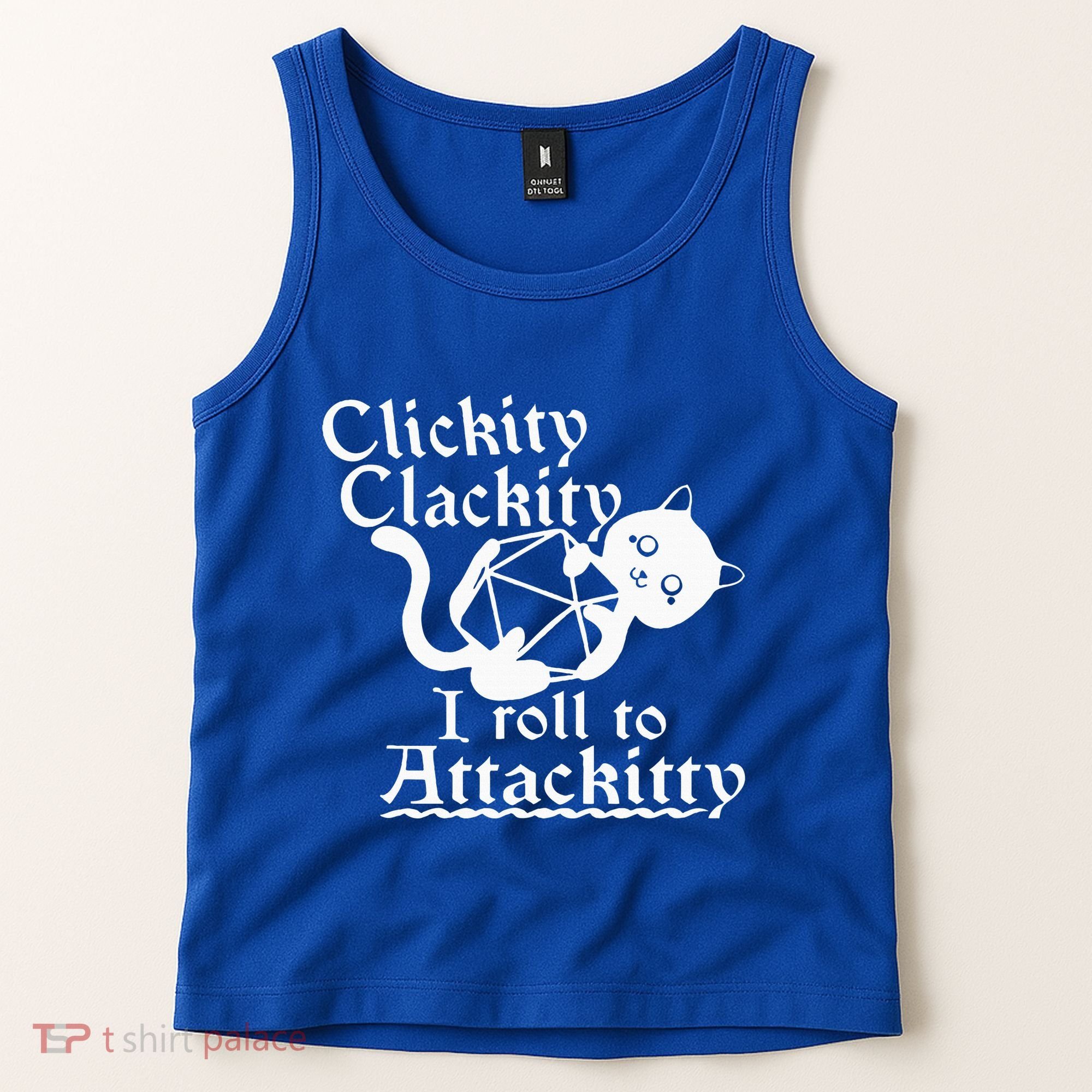 Clickity Clackity I Roll To Attackity Game Dice Attackitty Tank Top