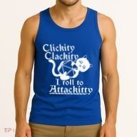 Clickity Clackity I Roll To Attackity Game Dice Attackitty Tank Top thumb 3