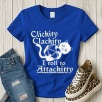 Clickity Clackity I Roll To Attackity Game Dice Attackitty Women's T-Shirt thumb 3