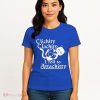 Clickity Clackity I Roll To Attackity Game Dice Attackitty Women's T-Shirt thumb 4