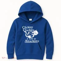 Clickity Clackity I Roll To Attackity Game Dice Attackitty Kids Hoodie thumb 0