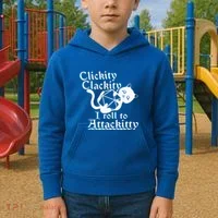 Clickity Clackity I Roll To Attackity Game Dice Attackitty Kids Hoodie thumb 2