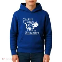 Clickity Clackity I Roll To Attackity Game Dice Attackitty Kids Hoodie thumb 4