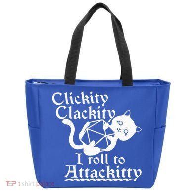 Clickity Clackity I Roll To Attackity Game Dice Attackitty Tote Bag
