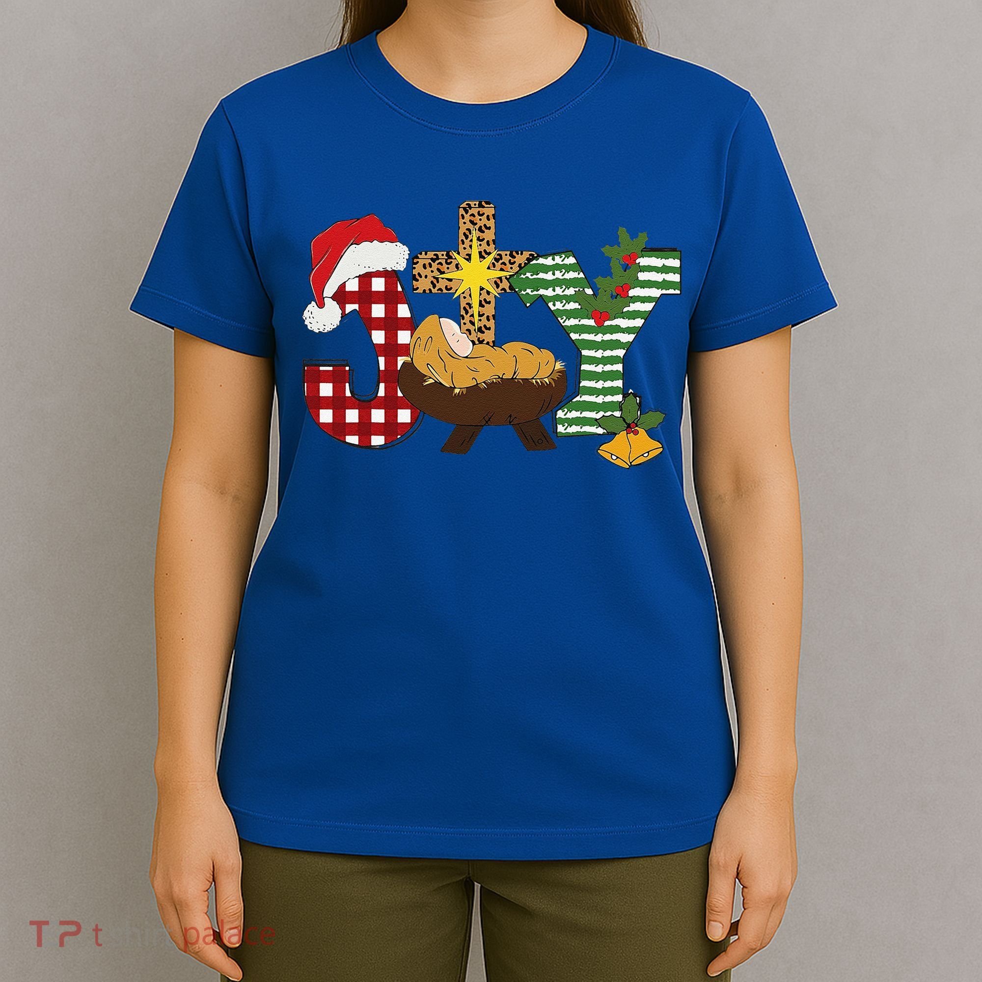 Christian Christmas Joy Jesus Nativity Scene Faith T-Shirt