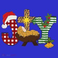 Christian Christmas Joy Jesus Nativity Scene Faith T-Shirt thumb 7