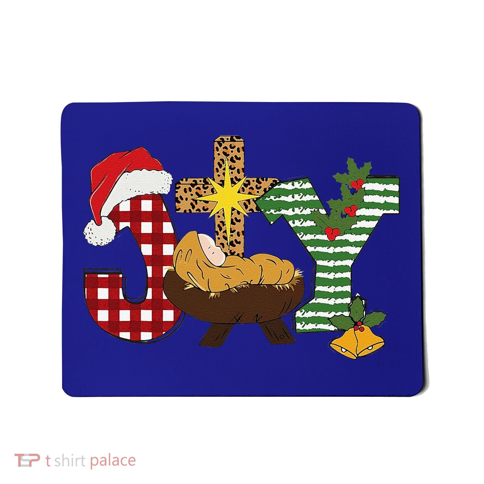 Christian Christmas Joy Jesus Nativity Scene Faith Mousepad