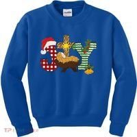 Christian Christmas Joy Jesus Nativity Scene Faith Kids Sweatshirt thumb 0