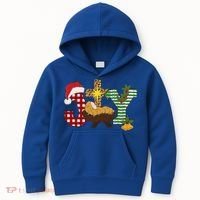 Christian Christmas Joy Jesus Nativity Scene Faith Kids Hoodie thumb 0
