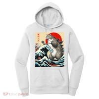 Catzilla Cat Japanese Art Funny Cat Gifts Women's Hoodie thumb 0