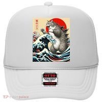 Catzilla Cat Japanese Art Funny Cat Gifts Hat thumb 0