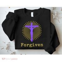 Chrisitan Cross Jesus Forgiven Faith Gift Sweatshirt thumb 2