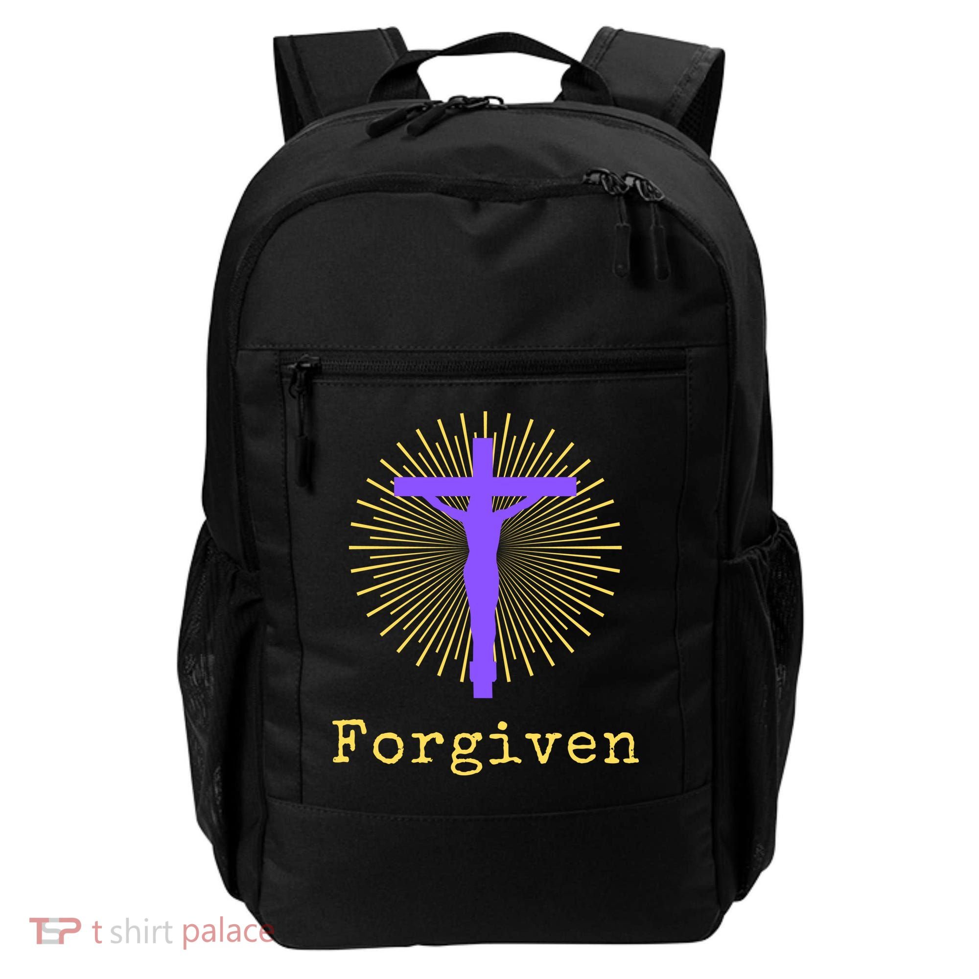Chrisitan Cross Jesus Forgiven Faith Gift Backpack