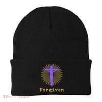 Chrisitan Cross Jesus Forgiven Faith Gift Beanie thumb 0