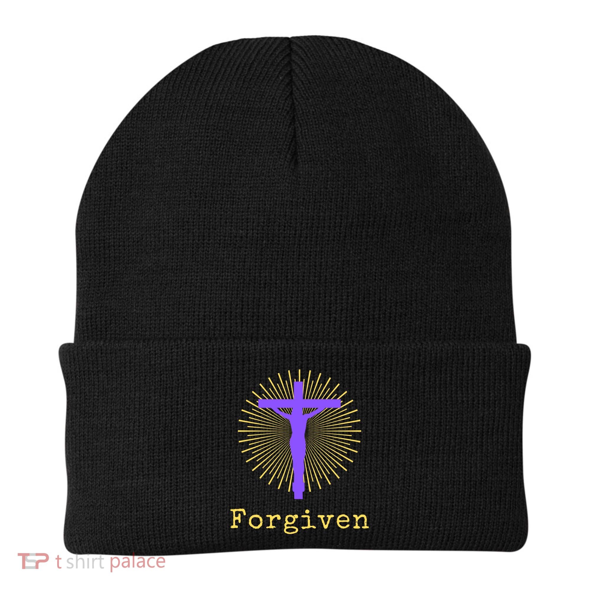 Chrisitan Cross Jesus Forgiven Faith Gift Beanie