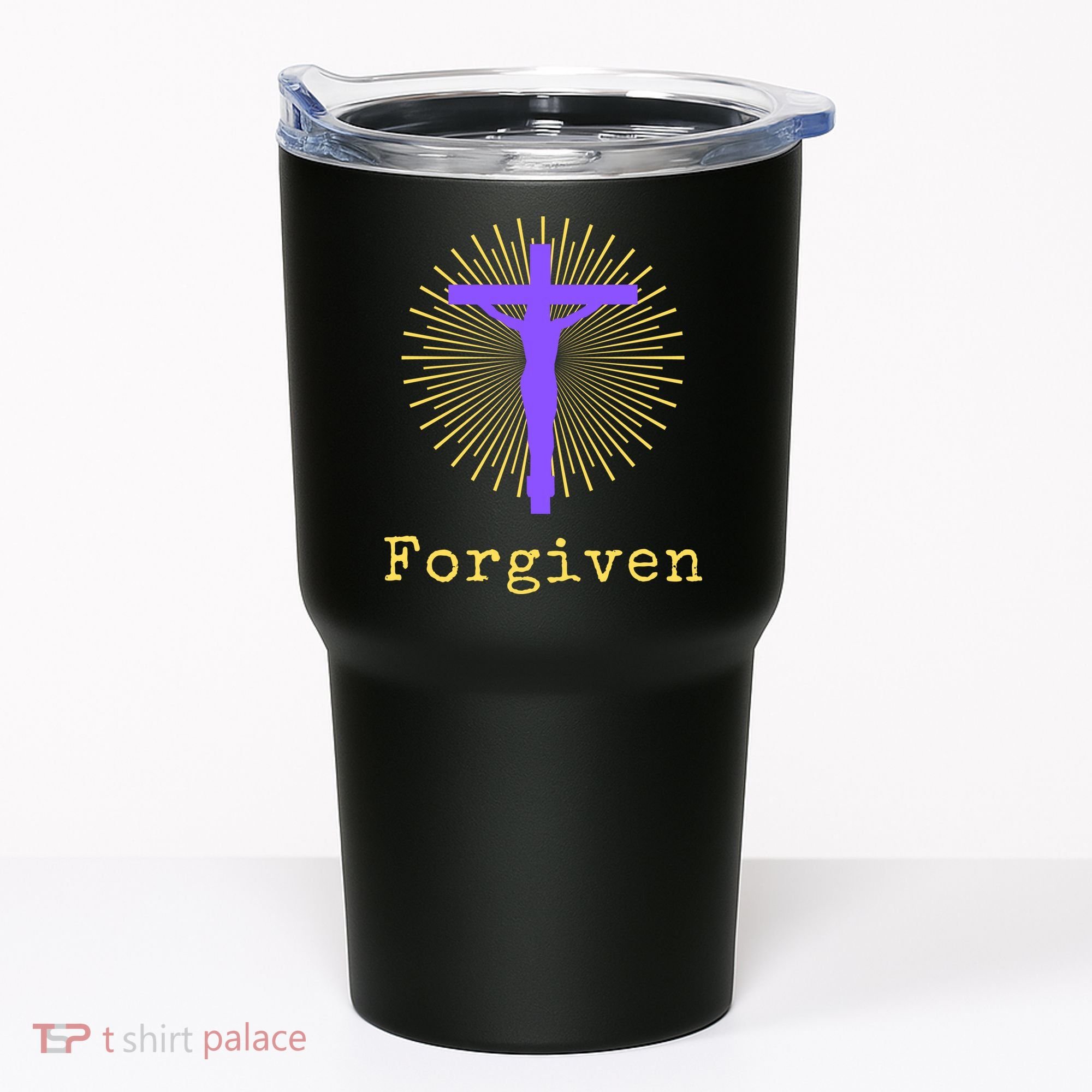 Chrisitan Cross Jesus Forgiven Faith Gift Tumbler