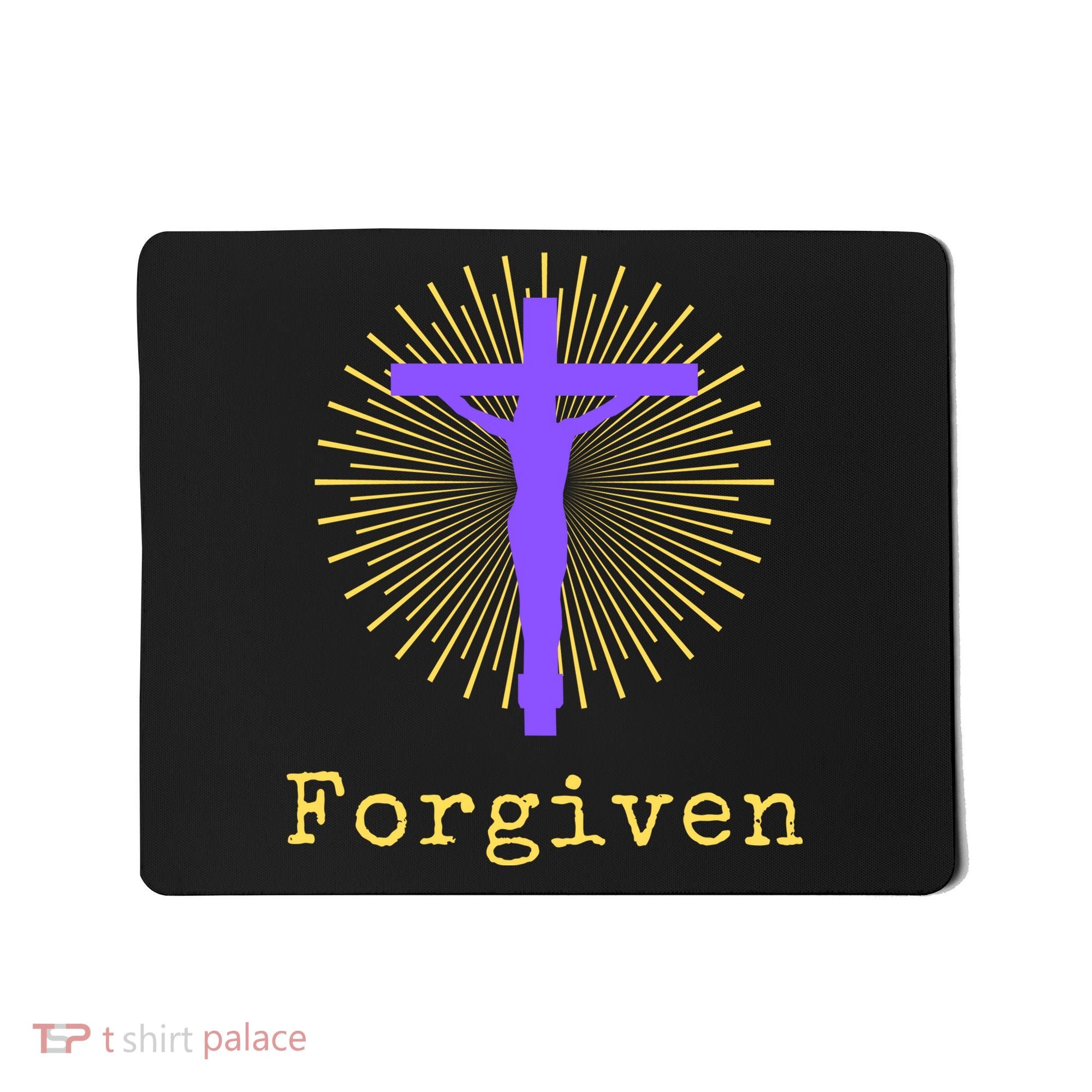Chrisitan Cross Jesus Forgiven Faith Gift Mousepad