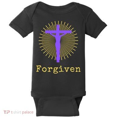Chrisitan Cross Jesus Forgiven Faith Gift Baby Bodysuit