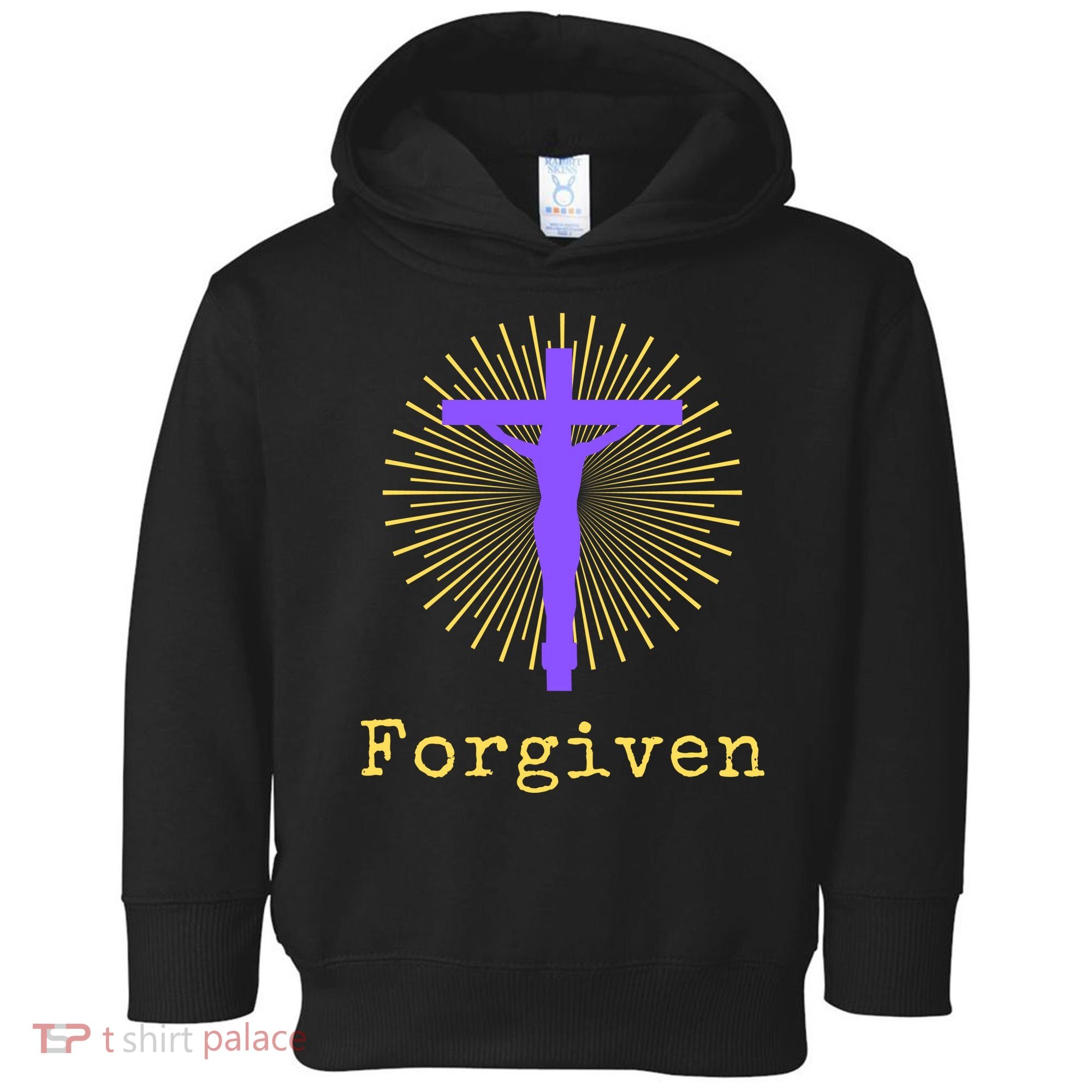 Chrisitan Cross Jesus Forgiven Faith Gift Toddler Hoodie