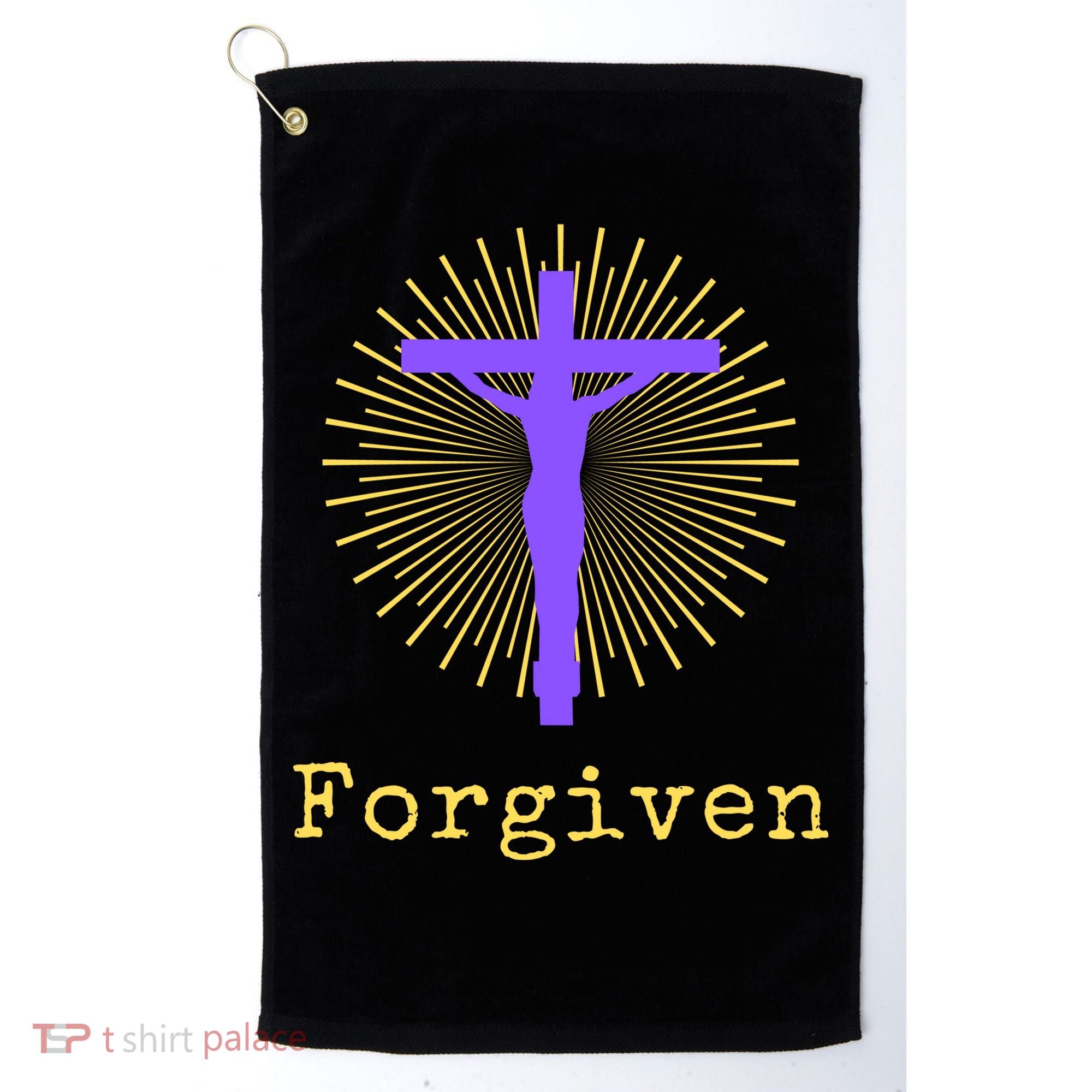 Chrisitan Cross Jesus Forgiven Faith Gift Golf Towel