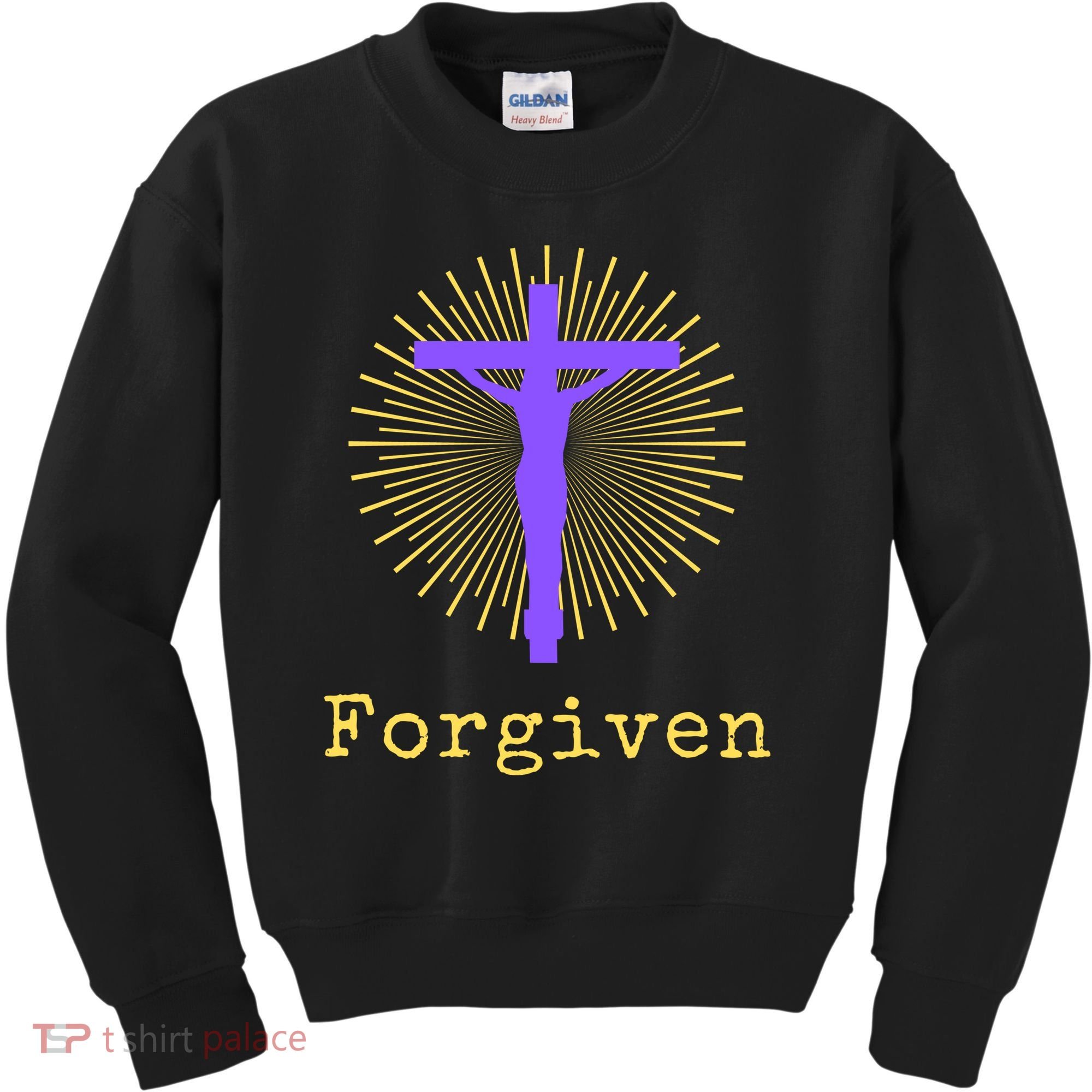Chrisitan Cross Jesus Forgiven Faith Gift Kids Sweatshirt