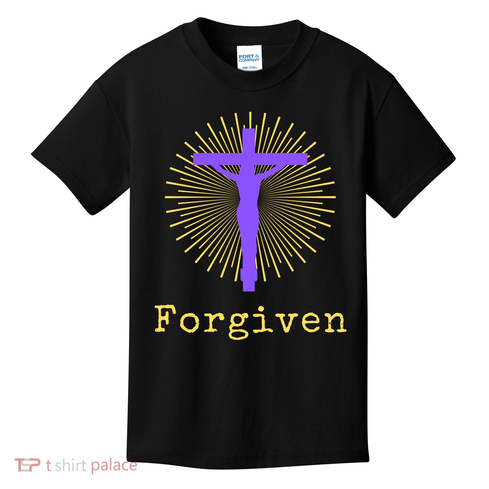 Chrisitan Cross Jesus Forgiven Faith Gift Kids T-Shirt