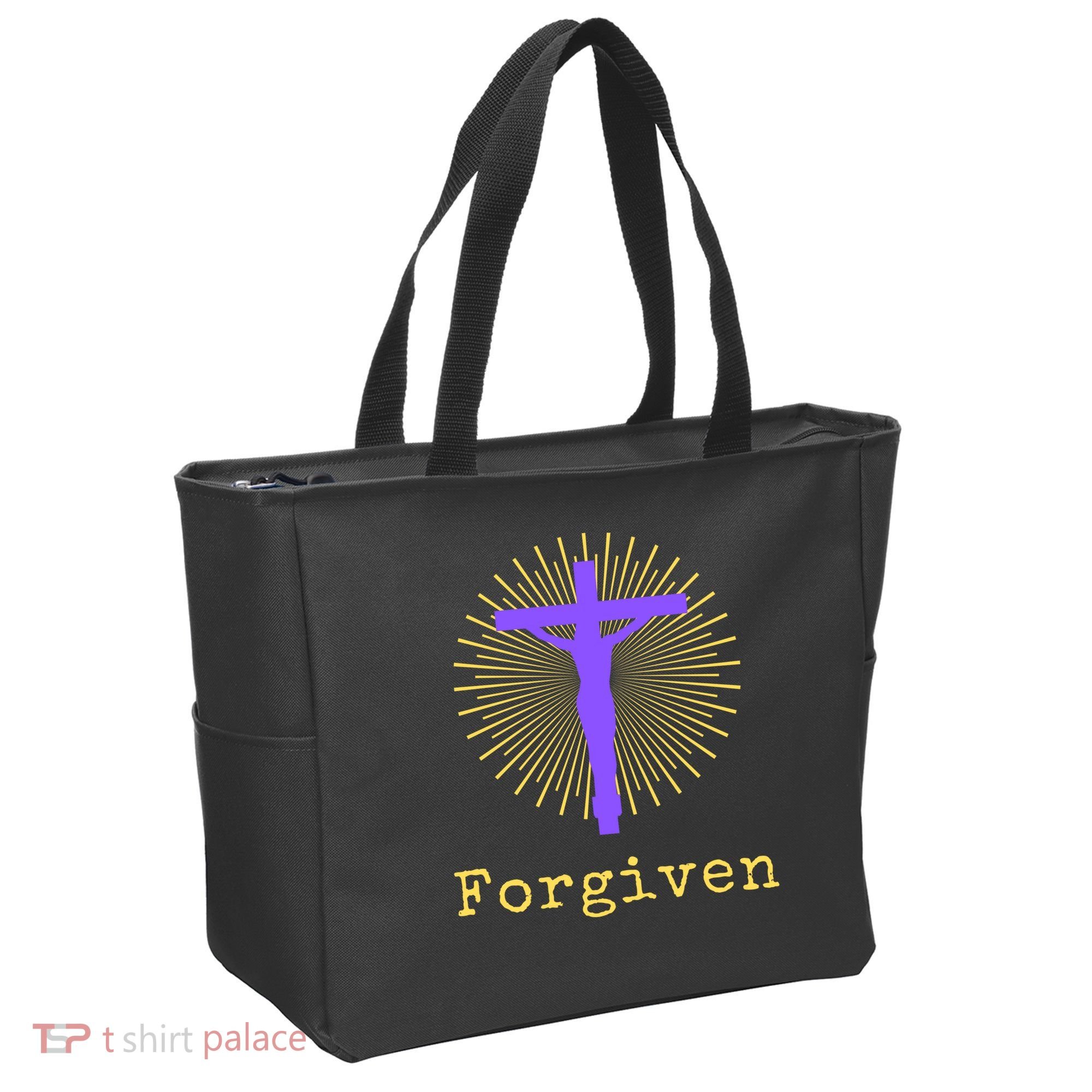 Chrisitan Cross Jesus Forgiven Faith Gift Tote Bag