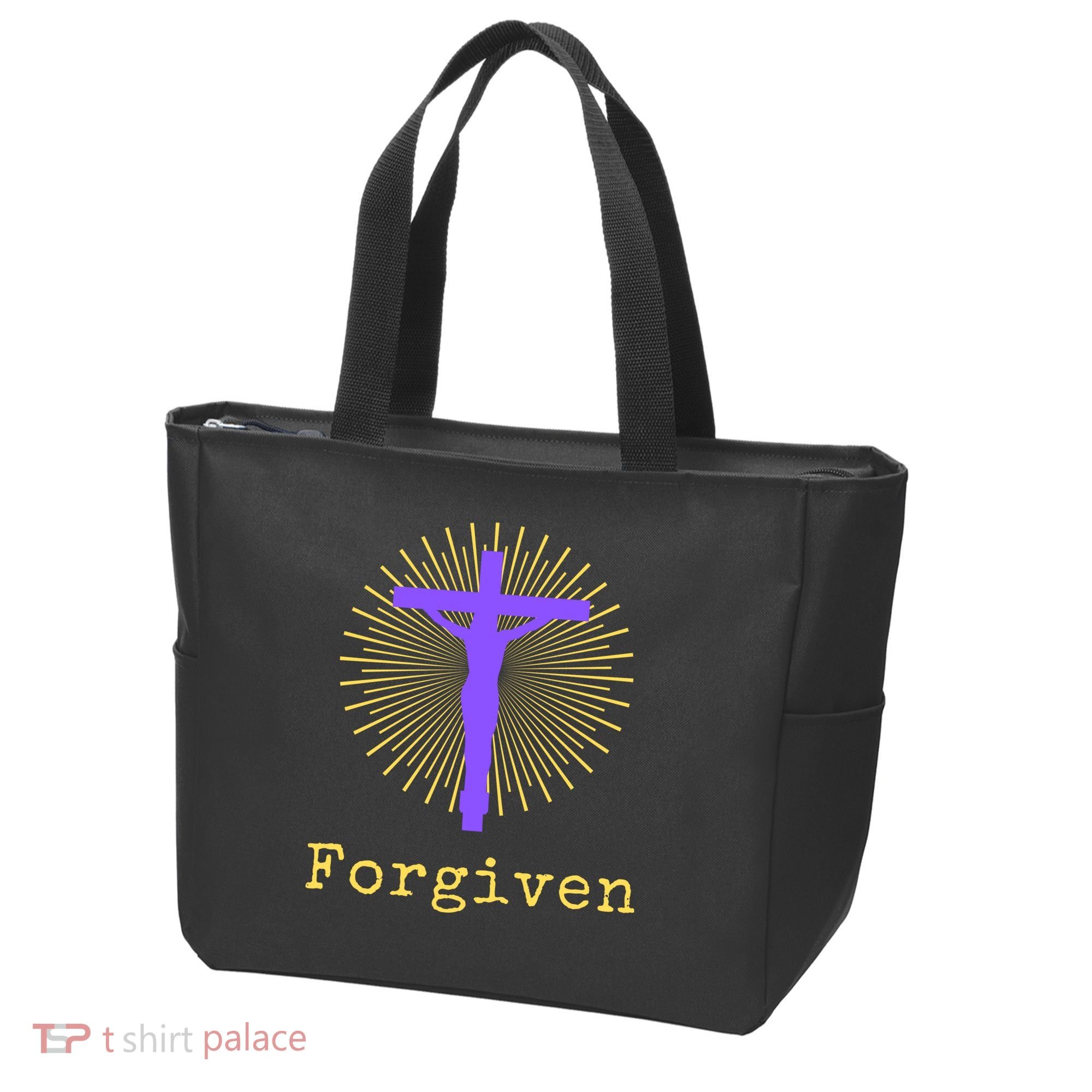 Chrisitan Cross Jesus Forgiven Faith Gift Tote Bag