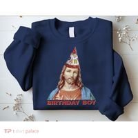 Cool Christmas Jesus Birthday Boy Sweatshirt thumb 2