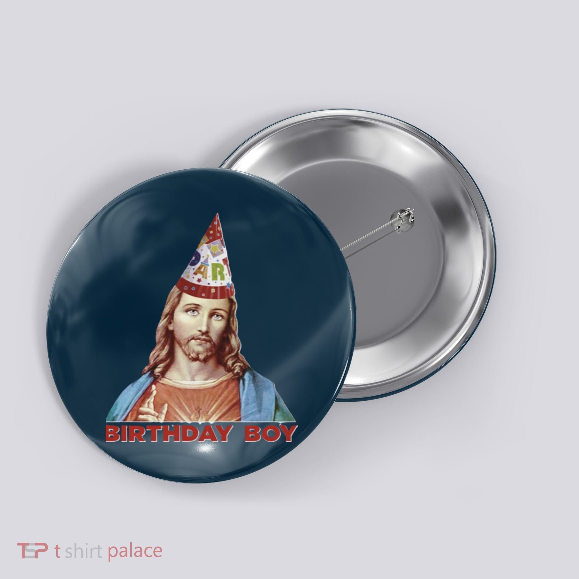 Cool Christmas Jesus Birthday Boy Button