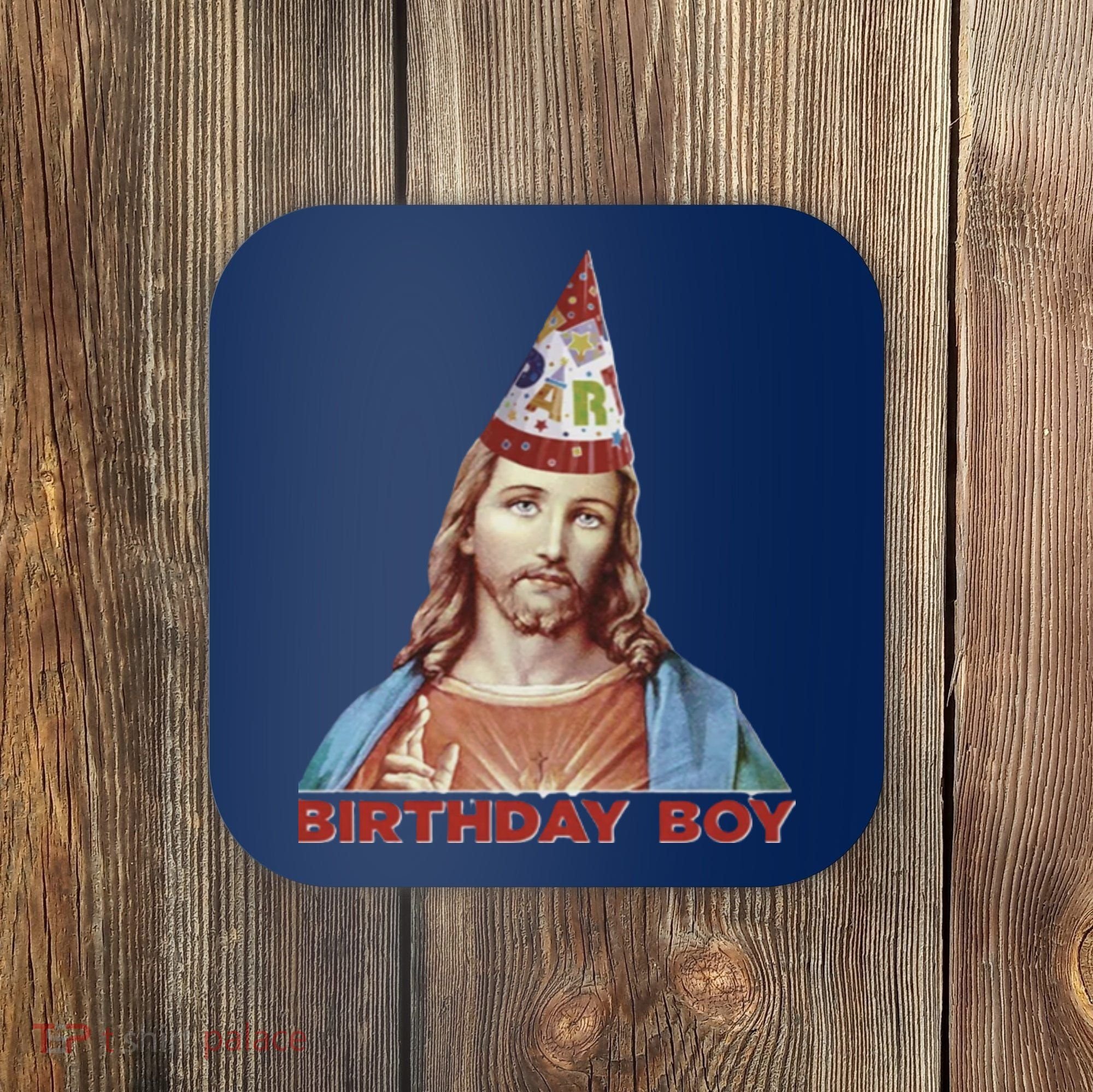 Cool Christmas Jesus Birthday Boy Coaster
