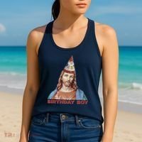 Cool Christmas Jesus Birthday Boy Women's Tank Top thumb 2